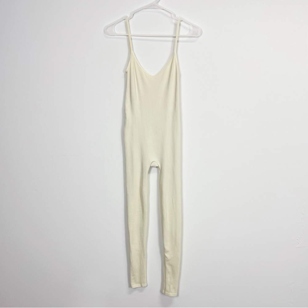 Free People Bodysuit Womens XS/S Ivory Nylon Spandex Jumpsuit Catsuit Intimately